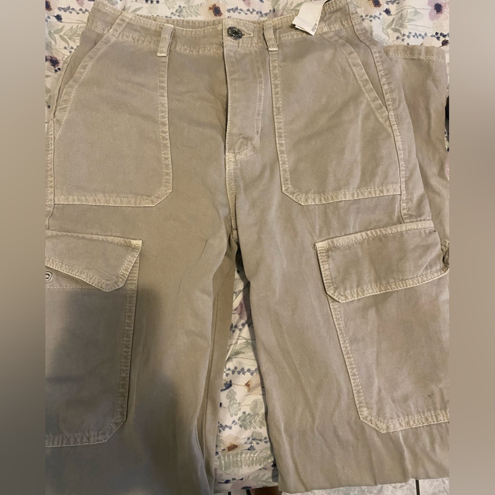 Zara Beige Cargo Pants